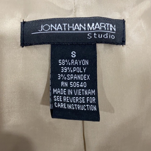 Jonathan Martin Studio blazer, tan size S - Picture 8 of 10